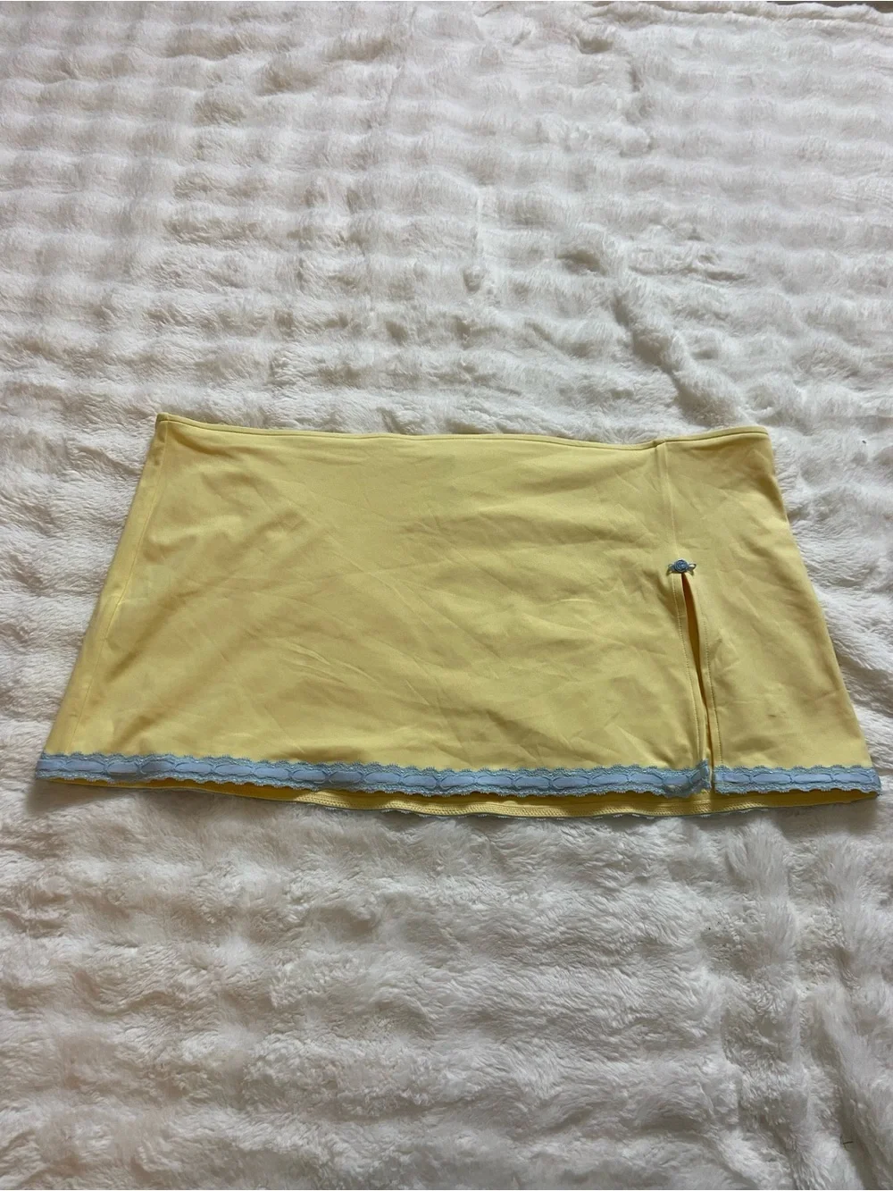 New! Frankie’s bikinis x PINK daydream Yellow Mini Skirt coverup 39192